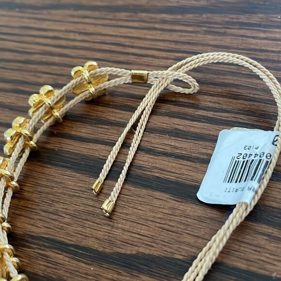 NWT crystal flower chain Buriti straw bracelet, anklet, or hair accessory - Picture 3 of 4